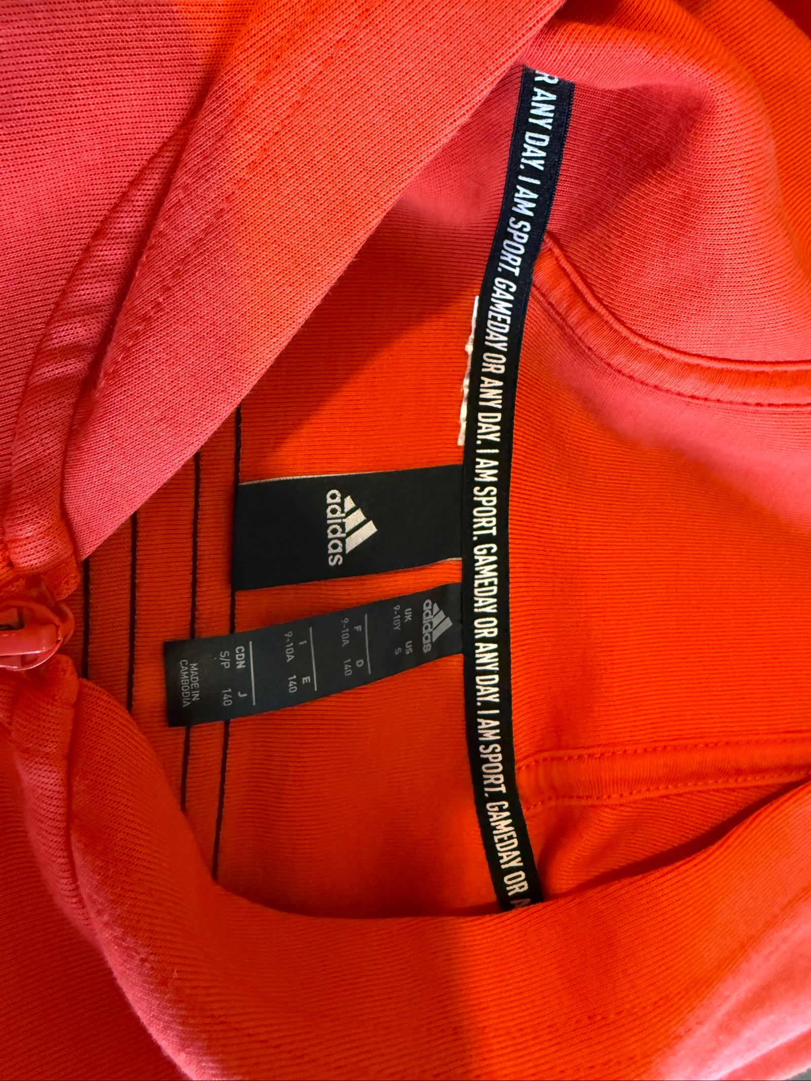 Sudadera con capucha y cremallera Adidas para niños 9-10 años – Naranja oscuro – Casi nuevo – photo 8
